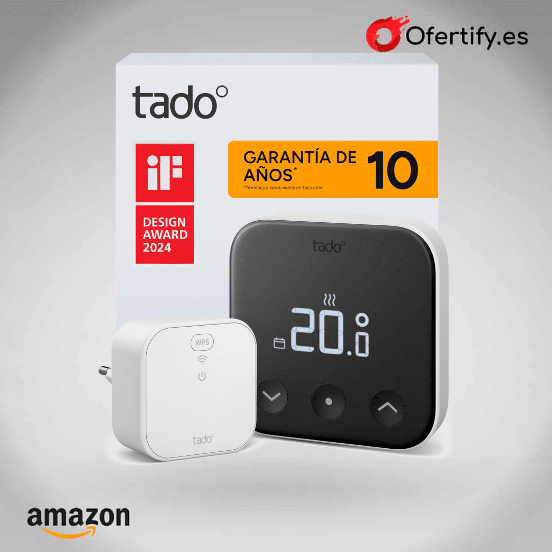 Termostato inteligente fácil de instalar, compatible con asistentes inteligentes. | Ofertify