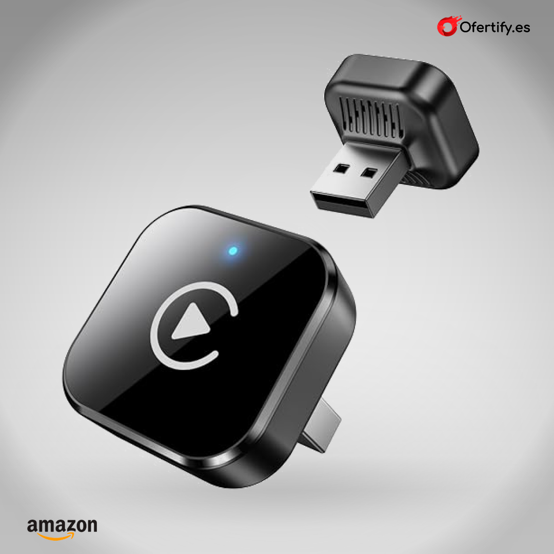 Adaptador CarPlay inalámbrico Plug&Play, convierte USB a inalámbrico automáticamente. | Ofertify
