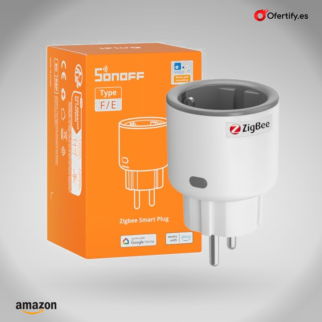 Enchufe inteligente Zigbee con control remoto, monitoreo energético, temporizador, protección contra sobrecargas y repetidor. | Ofertify