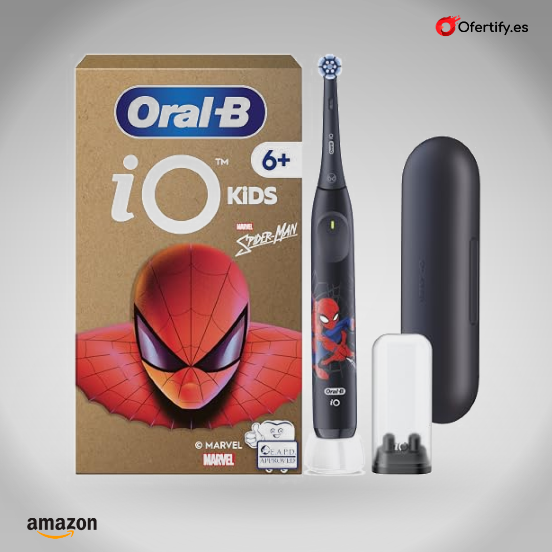 Cepillo eléctrico Oral-B iO Kids Spider-Man, ideal para niños mayores de seis años. | Ofertify