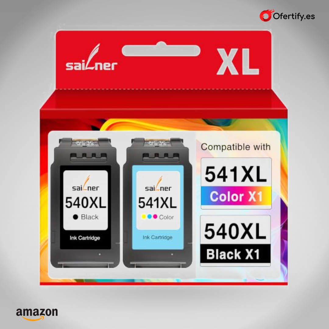 Cartuchos compatibles Canon XL negros y coloridos, para impresiones nítidas y duraderas. | Ofertify