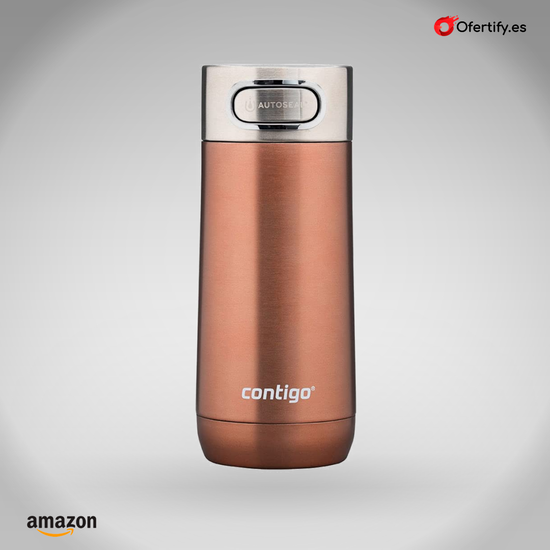 Taza térmica Contigo Luxe Autoseal, hermética, de acero inoxidable, 360 ml, lavable, sin BPA. | Ofertify
