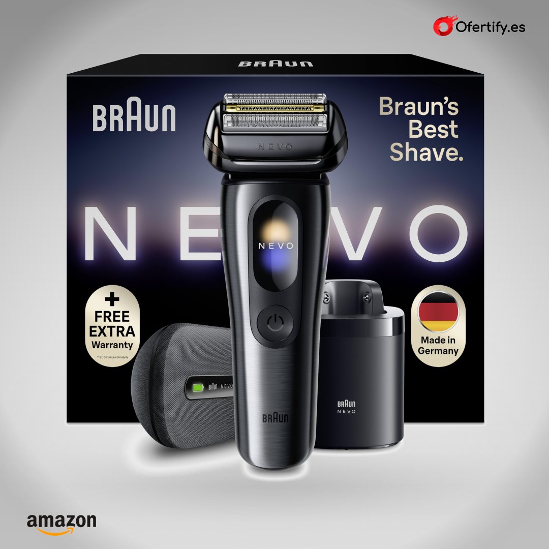 Afeitadora Braun resistente al agua, con AeroTouch, limpieza, estuche de viaje y carga recargable. | Ofertify